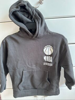 NBA Kids Gray Hoodie with White Basketball Logo